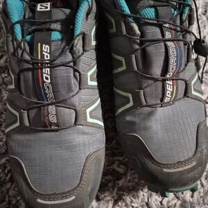 Salomon Speedcross Women's Gray and Teal Shoes